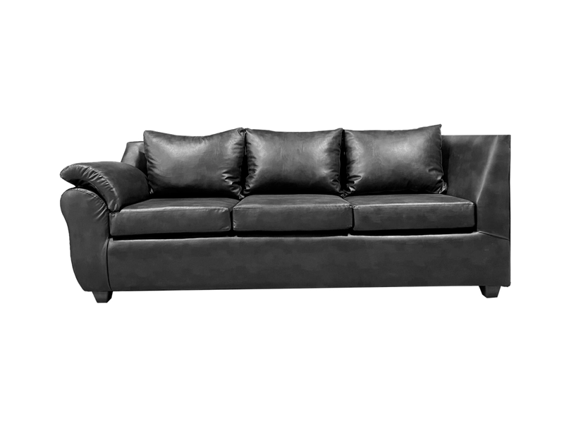 SOFÁ SECCIONAL MUEBLES MPR CATTALEYA 5 CUERPOS NEGRO PU - 3