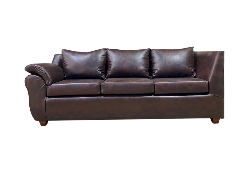 SOFÁ SECCIONAL MUEBLES MPR CATTALEYA 5 CUERPOS NEGRO PU - 3