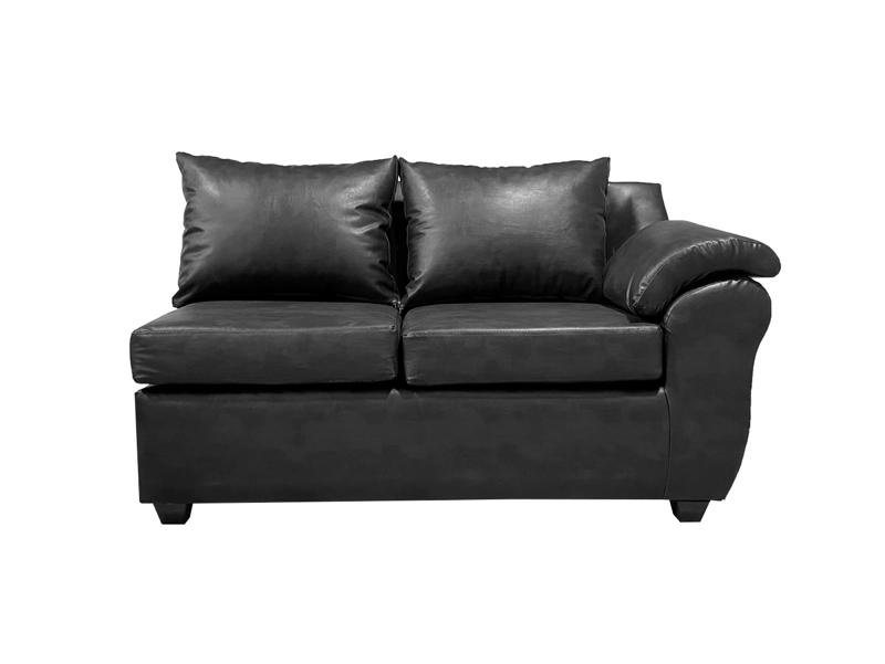 SOFÁ SECCIONAL MUEBLES MPR CATTALEYA 5 CUERPOS NEGRO PU - 4