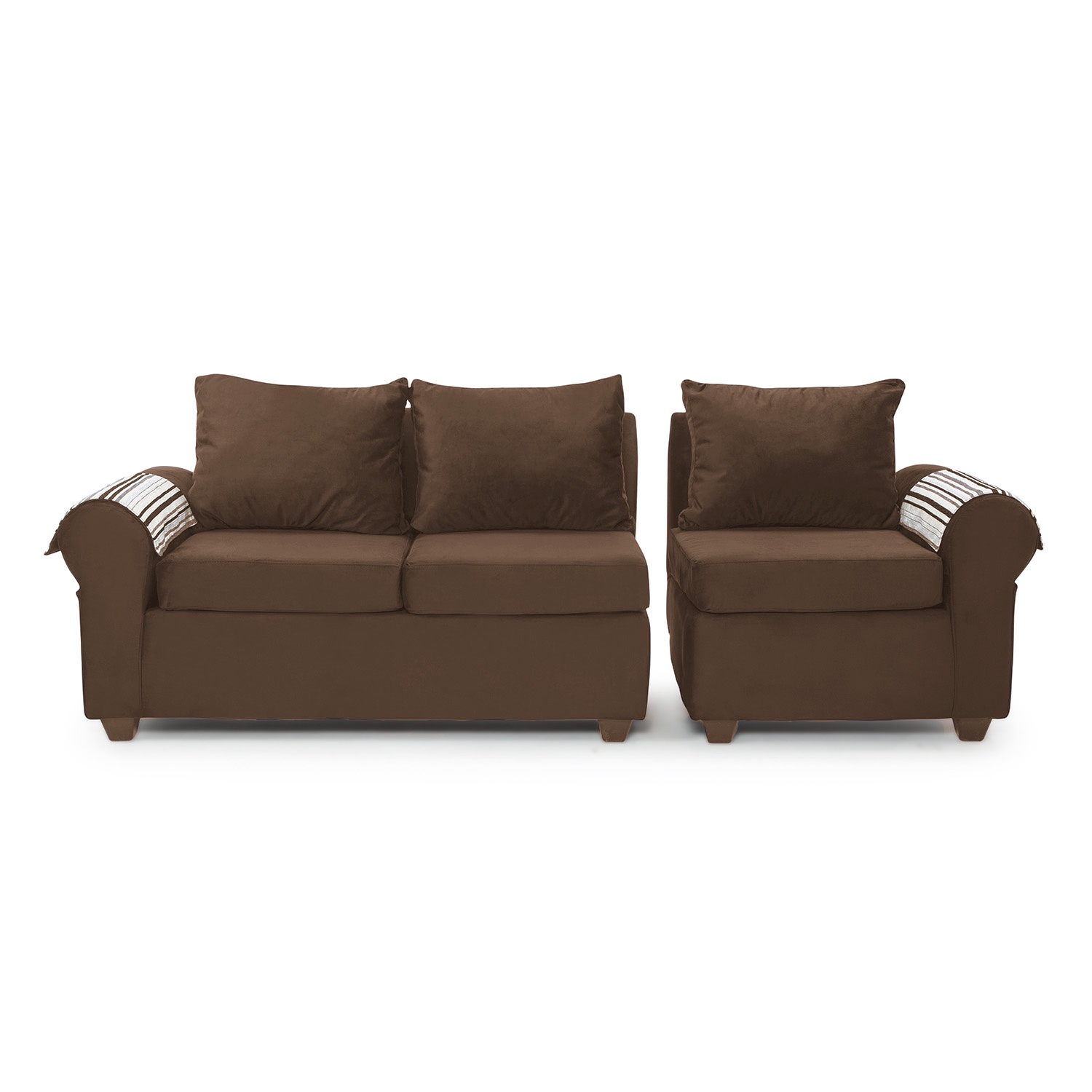 SOFÁ SECC. MUEBLES MPR CALAFATE 5 CUERPOS FELPA NEGRO - 3