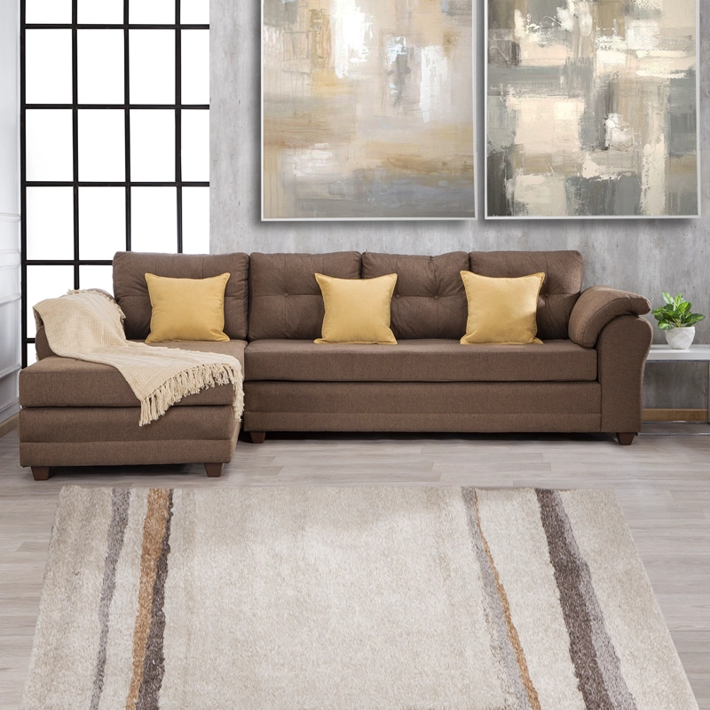 SOFÁ SECCIONAL MUEBLES MPR JOURNEY IZQUIERDO 5 CUERPOS MADERA PINO TELA - 1