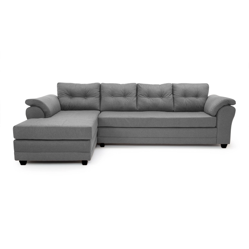 SOFÁ SECCIONAL MUEBLES MPR JOURNEY IZQUIERDO 5 CUERPOS FELPA CAFÉ - 2