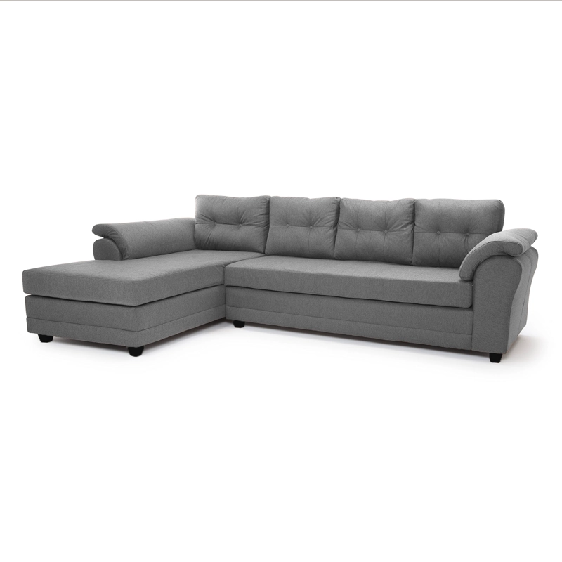 SOFÁ SECCIONAL MUEBLES MPR JOURNEY IZQUIERDO 5 CUERPOS FELPA CAFÉ - 3