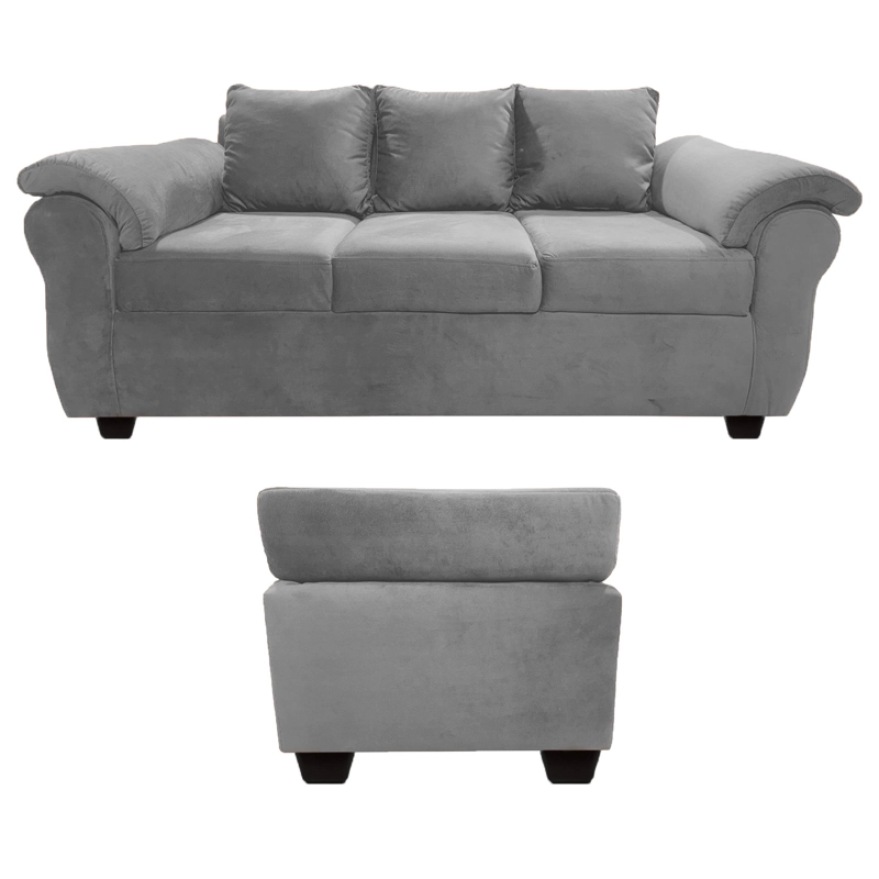 SOFA EZEIZA + POUF FELPA - 3