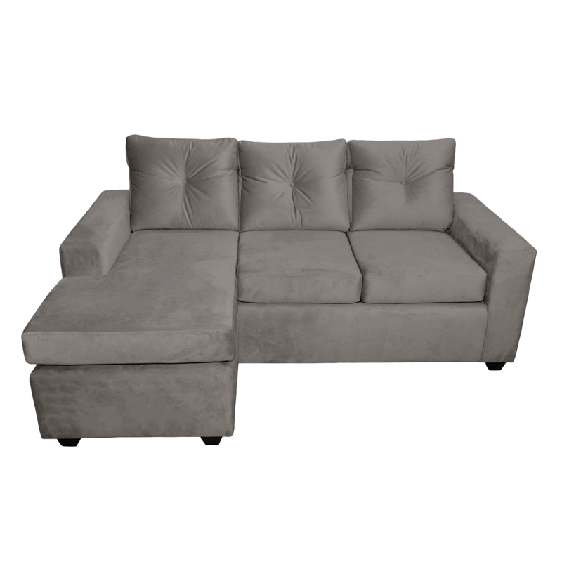 SOFÁ MUEBLES MPR AZALEA 3 CUERPOS FELPA SECCIONAL CALIPSO - 2