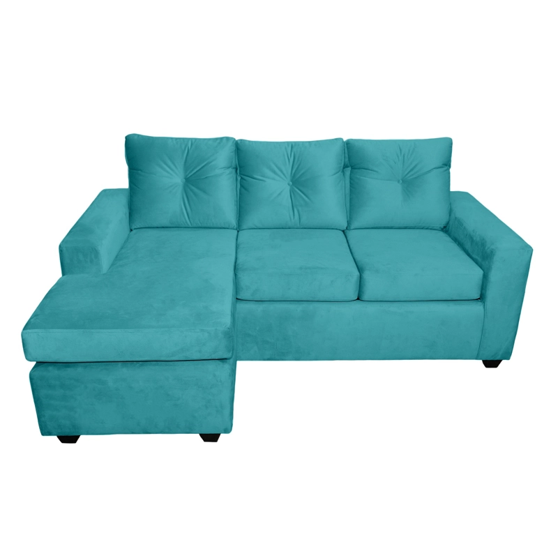 SOFÁ MUEBLES MPR AZALEA 3 CUERPOS FELPA SECCIONAL CALIPSO - 2