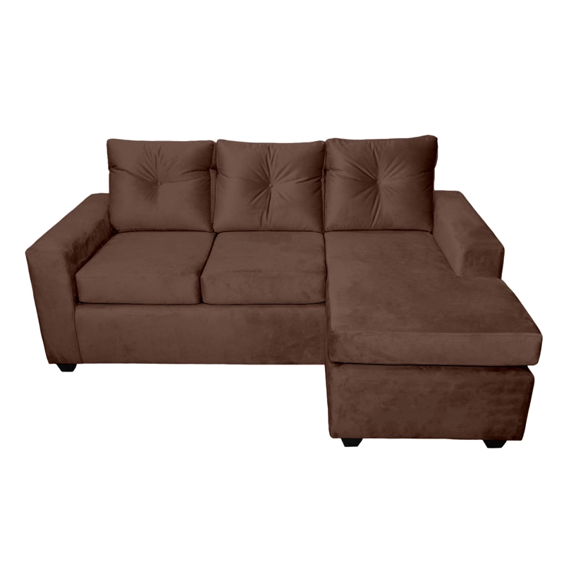 SOFÁ MUEBLES MPR AZALEA 3 CUERPOS FELPA SECCIONAL CALIPSO - 2