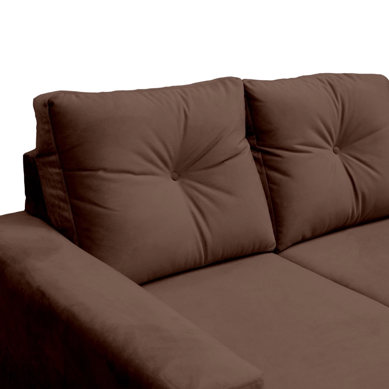 SOFÁ MUEBLES MPR AZALEA 3 CUERPOS FELPA SECCIONAL CALIPSO - 3
