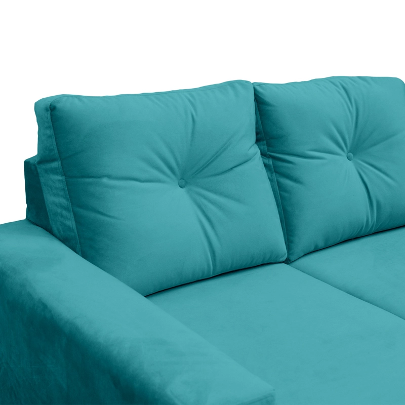 SOFÁ MUEBLES MPR AZALEA 3 CUERPOS FELPA SECCIONAL CALIPSO - 4
