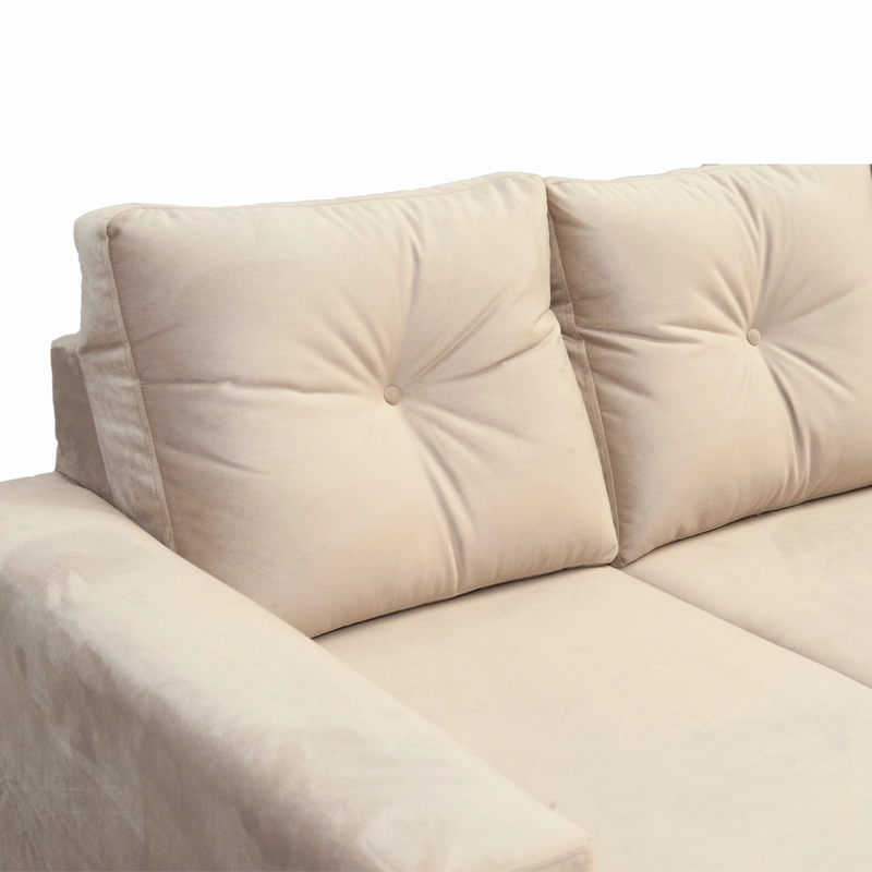 SOFÁ MUEBLES MPR AZALEA 3 CUERPOS FELPA SECCIONAL CALIPSO - 4