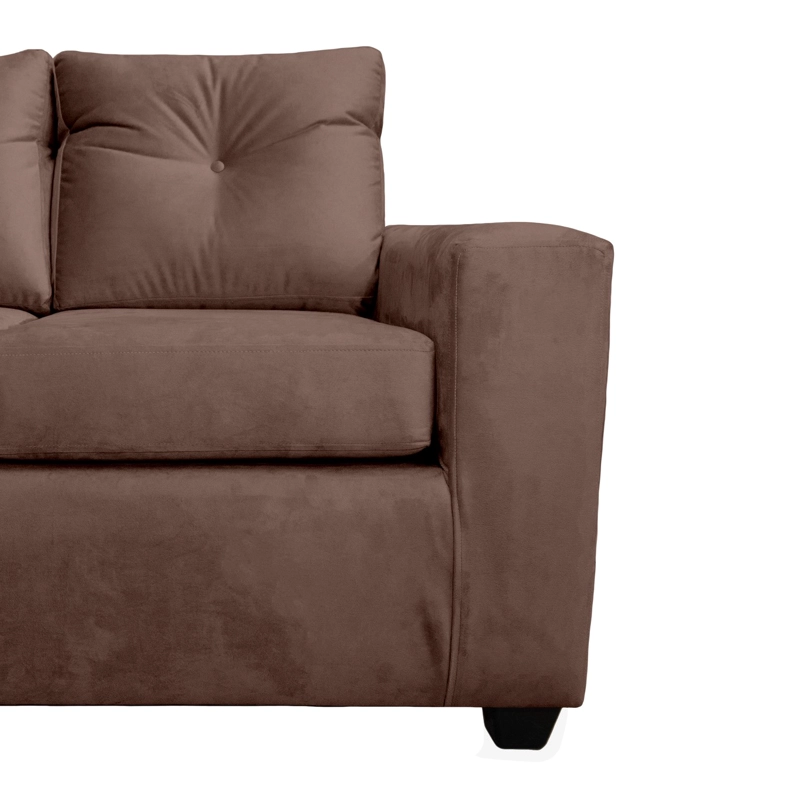 SOFÁ MUEBLES MPR AZALEA 3 CUERPOS FELPA SECCIONAL CALIPSO - 4