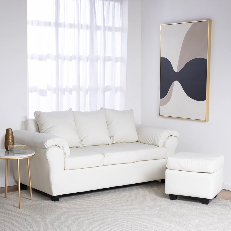 SOFA EZEIZA + 1 POUF PU - 1