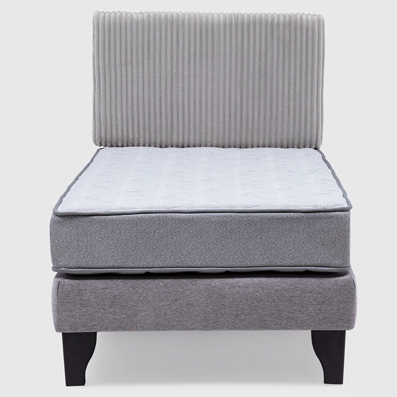 CAMA EUROPEA 1.5 PLAZAS CANNON FEEL BD + RESPALDO REST GRIS - 2