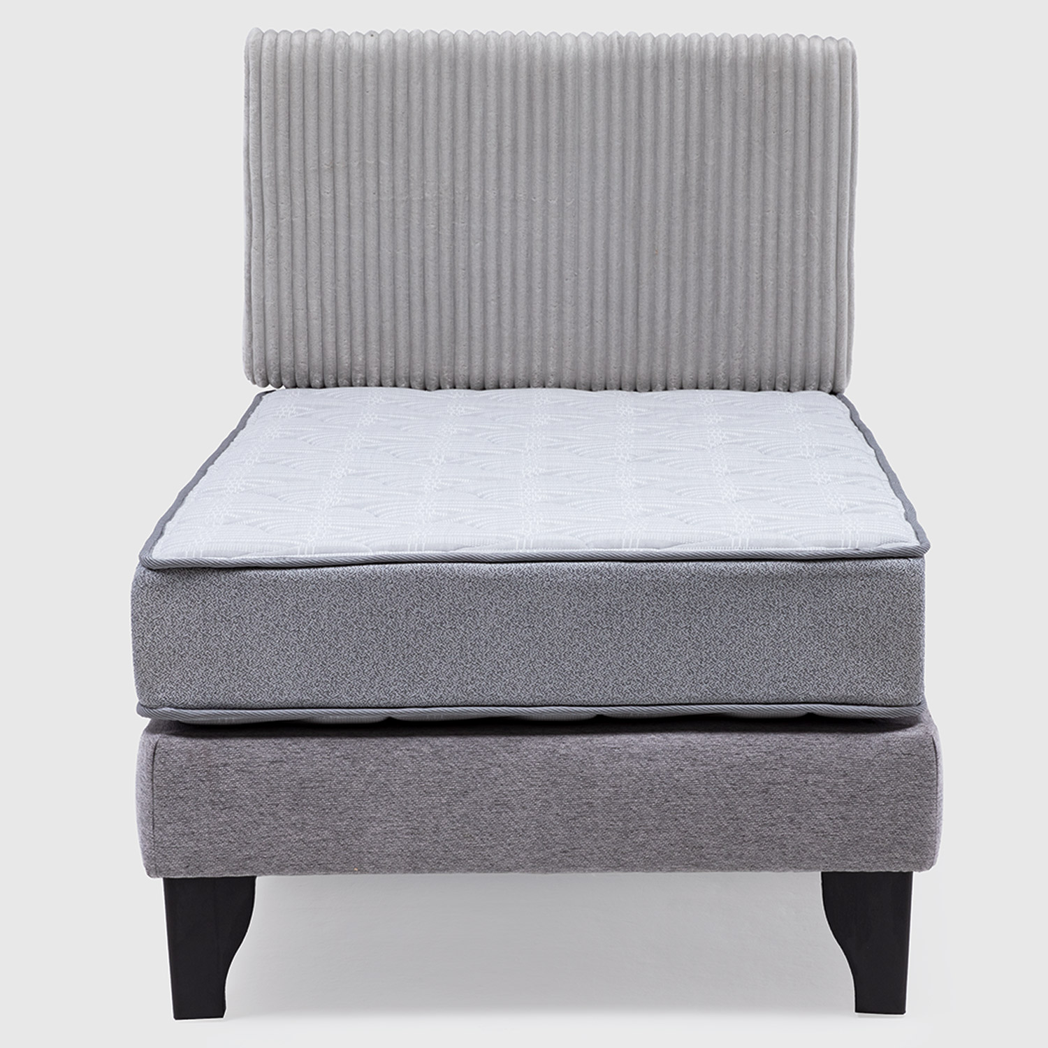 CAMA FEEL + RESPADO REST 1.5 PLAZA -  GRIS - 3