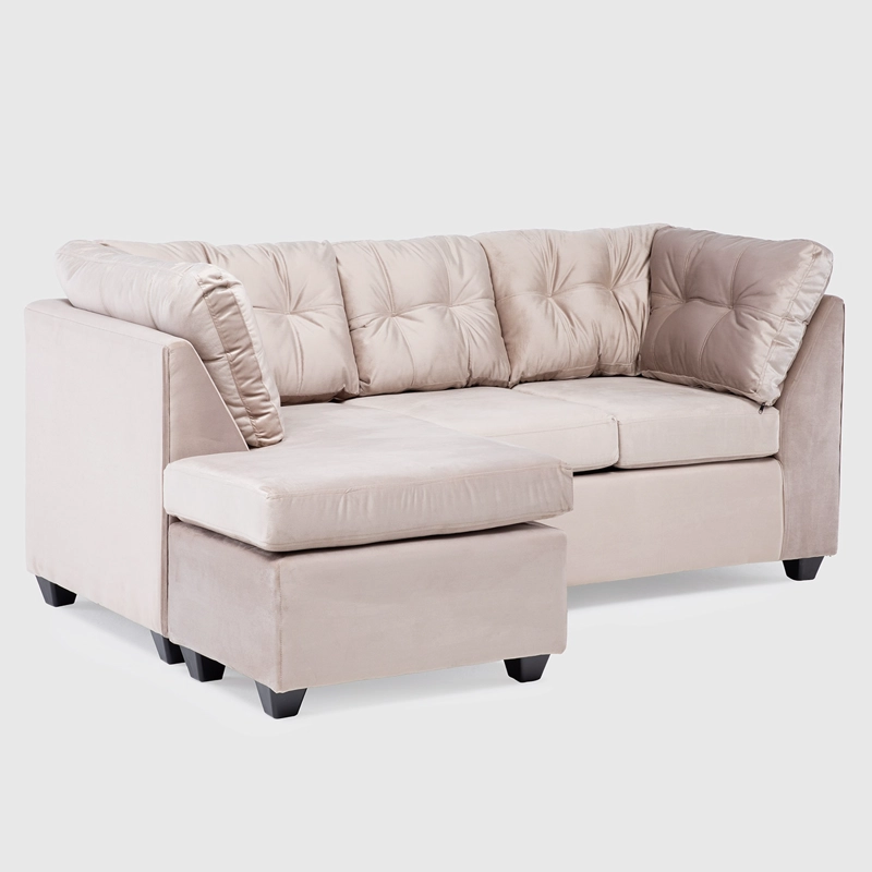 SECCIONAL BONSAI FELPA BEIGE - 3