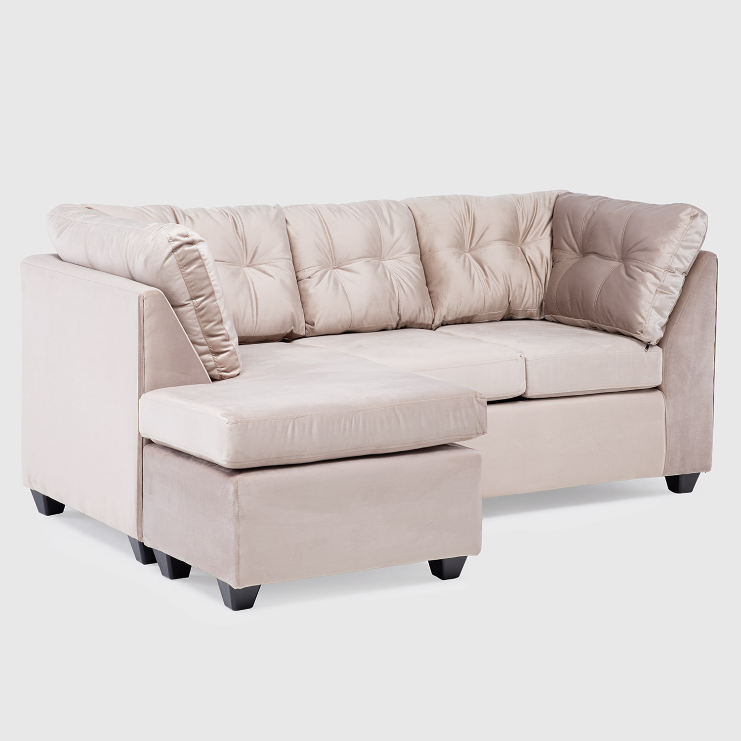 SECCIONAL BONSAI FELPA BEIGE - 3