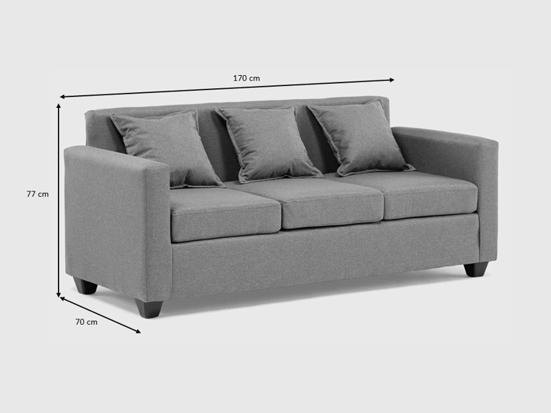 SOFA CHARLOTTE 3C TELA - 5
