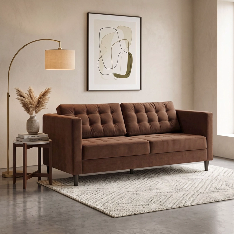 SOFA 3 CUERPOS SIENA FELPA - 1