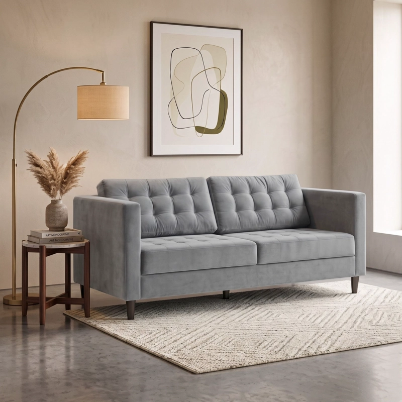 SOFA 3 CUERPOS SIENA FELPA - 1