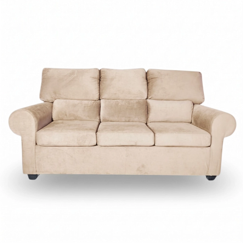 SOFA 3 CUERPOS BOSTON FELPA + 2 POUF - 3