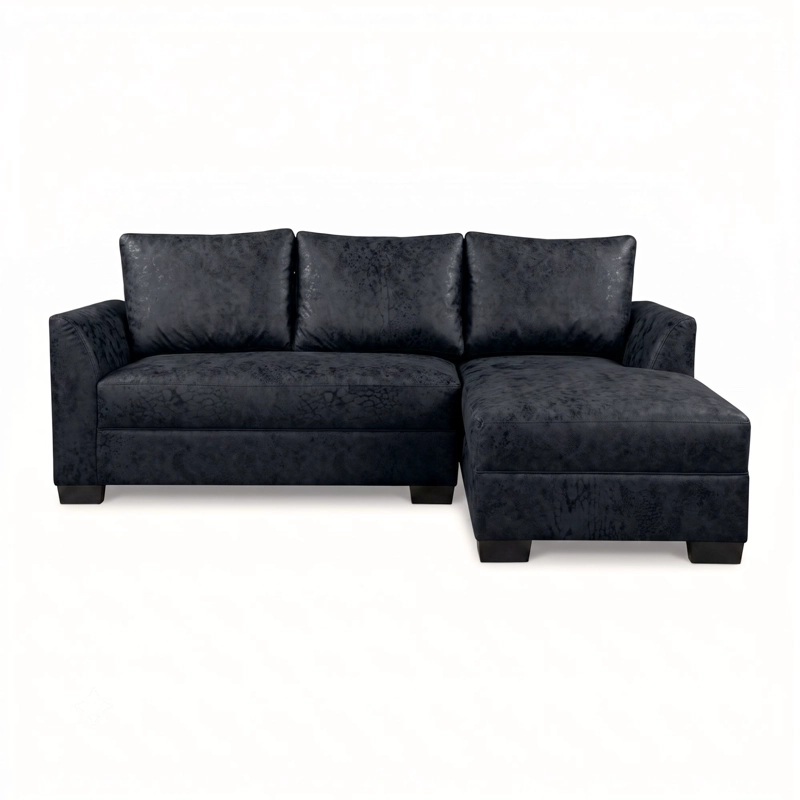 SILLON SECCIONAL DENVER EN L TELA ASPECTO CUERO - DERECHO - 3