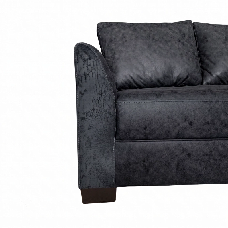 SILLON SECCIONAL DENVER EN L TELA ASPECTO CUERO - DERECHO - 7