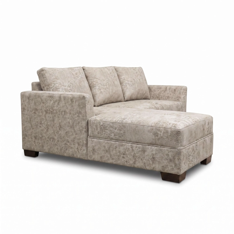 SILLON SECCIONAL DENVER EN L TELA ASPECTO CUERO - IZQUIERDO - 5