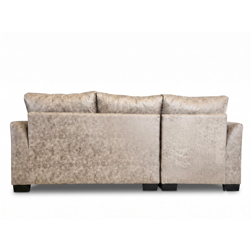SILLON SECCIONAL DENVER EN L TELA ASPECTO CUERO - IZQUIERDO - 6