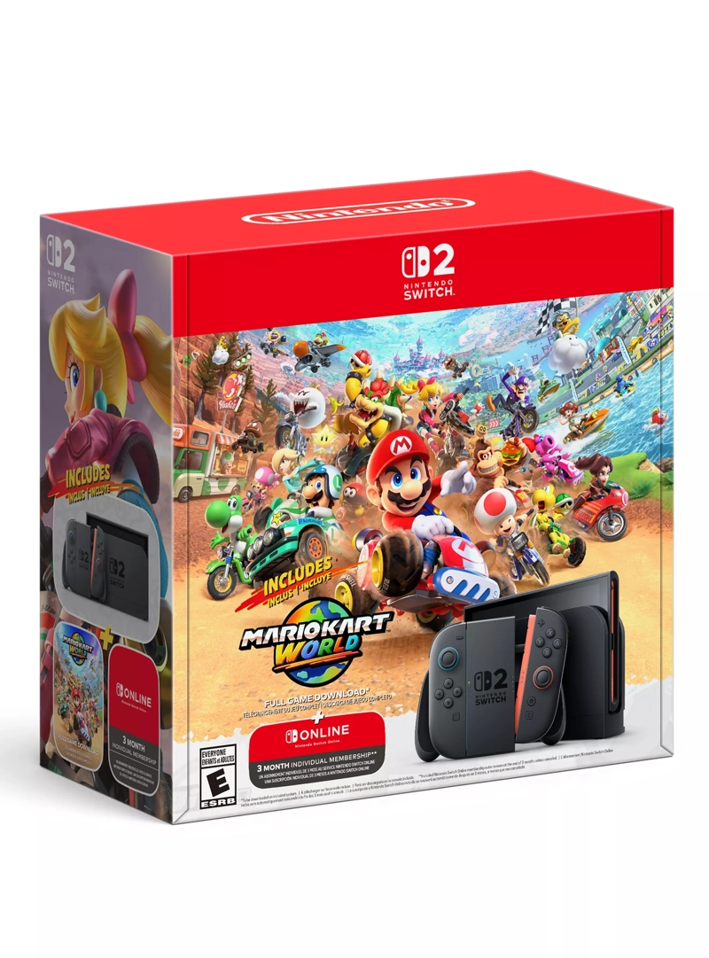 CONSOLA NINTENDO SWITCH 2 + MARIO KART WORLD BUNDLE - LT2 - 1