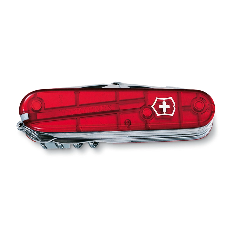 NAVAJA VICTORINOX SWISS CHAMP ROJO TRASLÚCIDO - 1