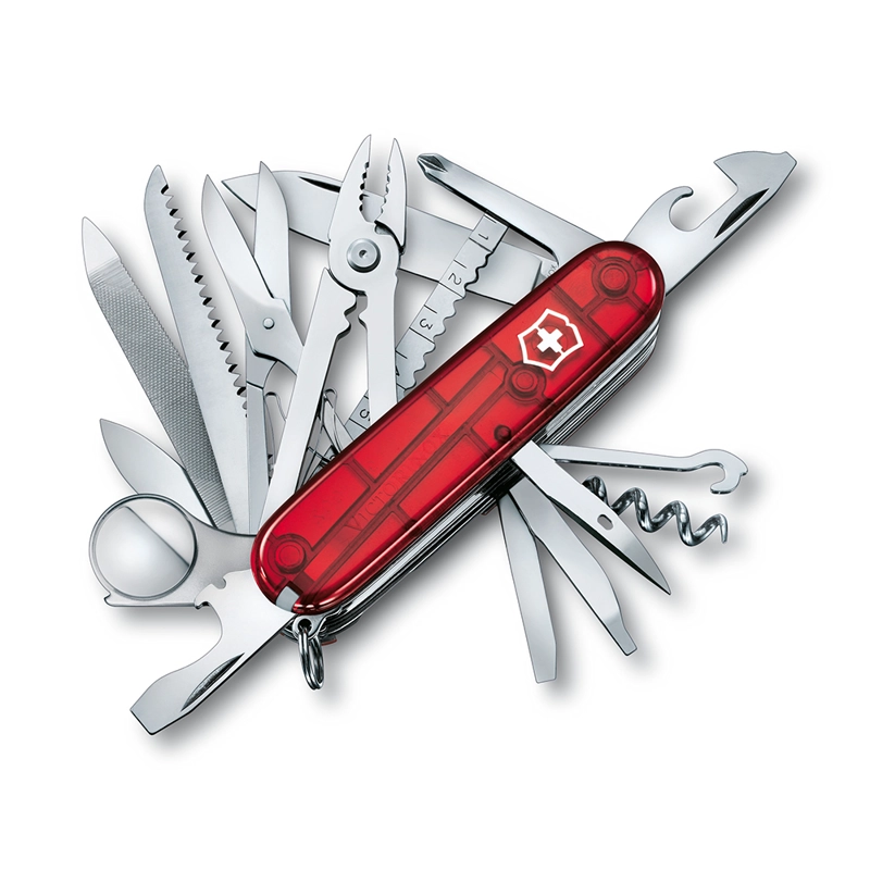 NAVAJA VICTORINOX SWISS CHAMP ROJO TRASLÚCIDO - 2