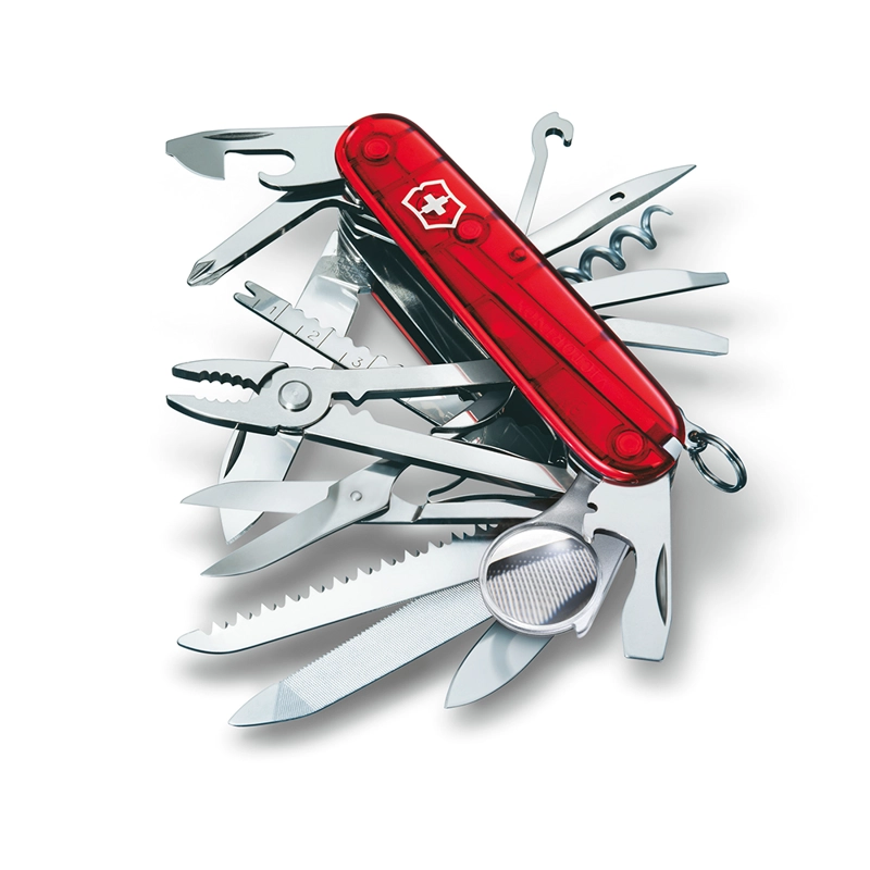 NAVAJA VICTORINOX SWISS CHAMP ROJO TRASLÚCIDO - 3