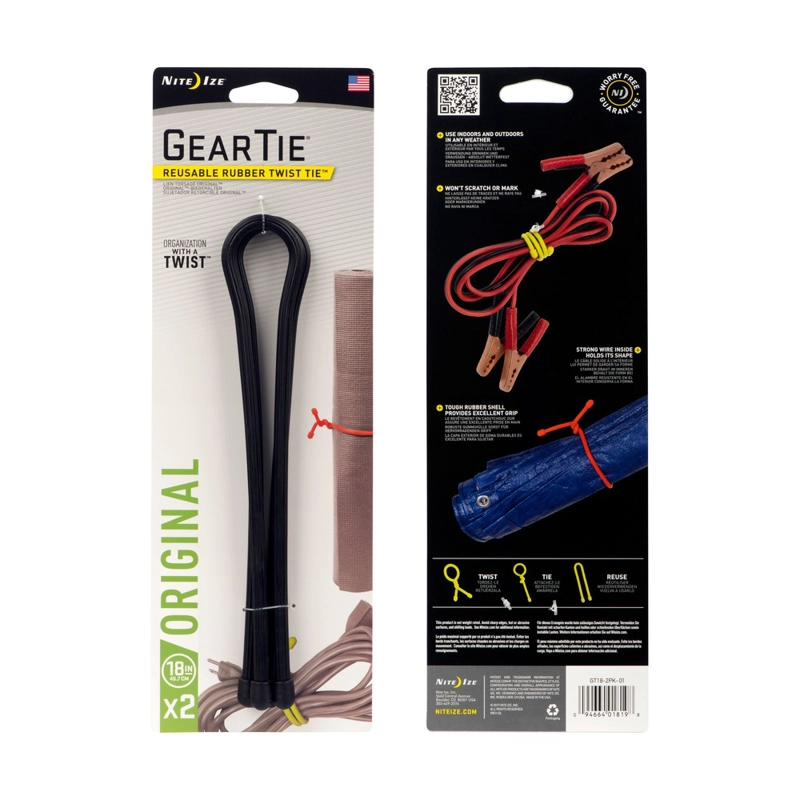 AMARRA DE GOMA GEAR TIE® 18 IN. - 2 PACK NITE IZE - 2