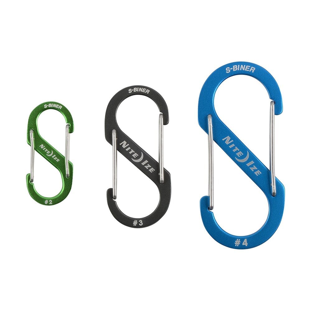 MOSQUETÓN S-BINER® ALUMINUM DUAL CARABINER #4 NITE IZE AZUL - 1