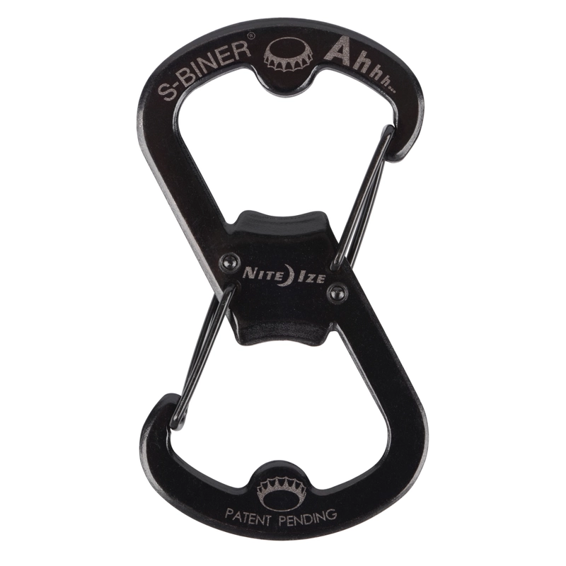 AHHH...™ STAINLESS BOTTLE OPENER LLAVERO NEGRO NITE IZE - 1
