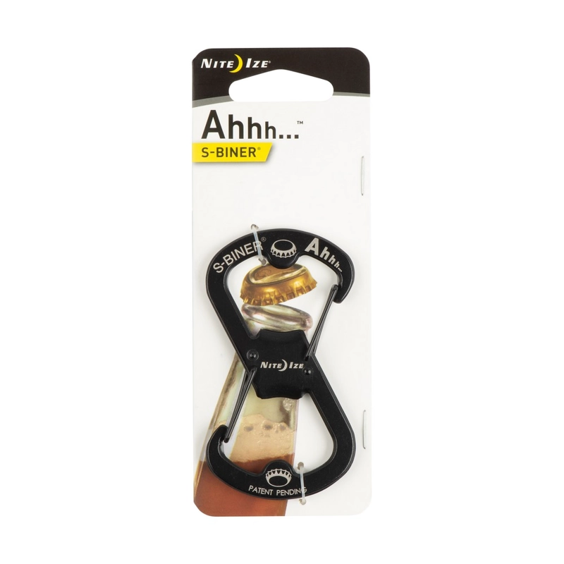 AHHH...™ STAINLESS BOTTLE OPENER LLAVERO NEGRO NITE IZE - 2
