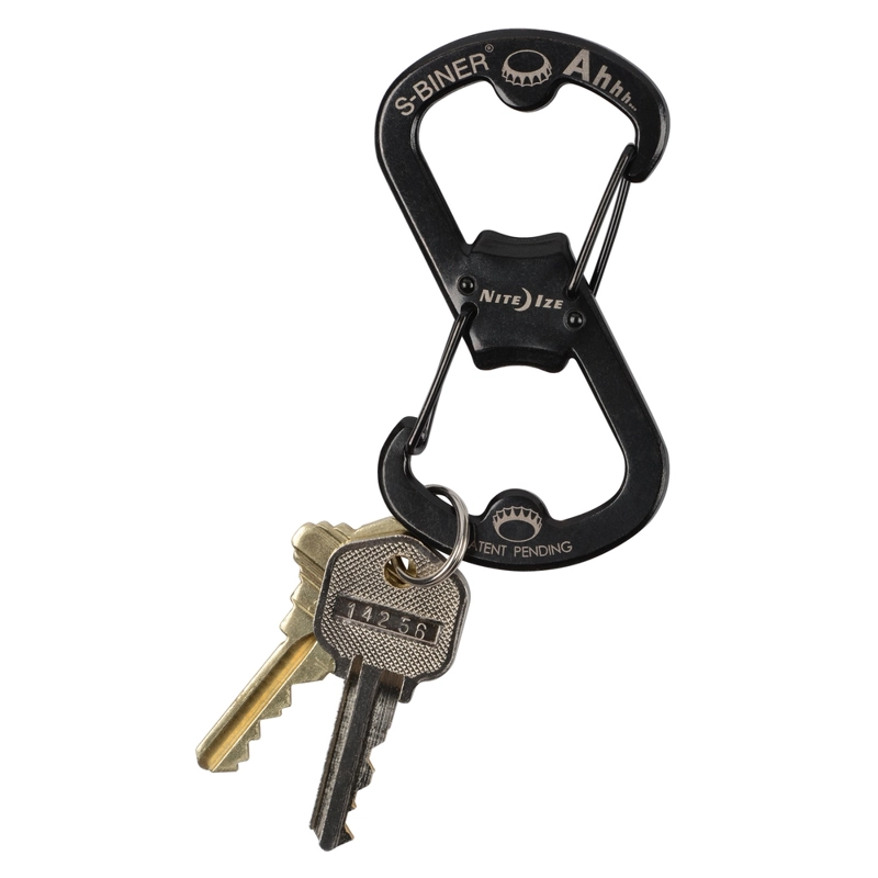 AHHH...™ STAINLESS BOTTLE OPENER LLAVERO NEGRO NITE IZE - 3