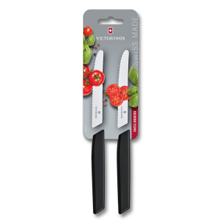 SET DE CUCHILLOS PARA VERDURAS SWISS MODERN NEGRO, 2 PIEZAS | Negro - 1