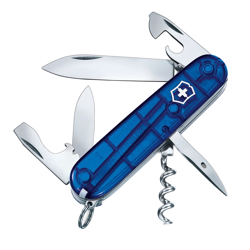 NAVAJA VICTORINOX SPARTAN COLOR AZUL TRANSPARENTE ACERO INOXIDABLE - 3