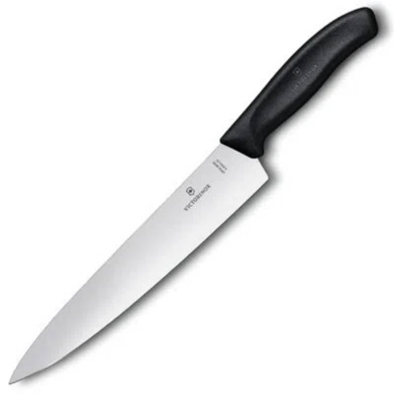 CUCHILLO PARA TRINCHAR SWISS CLASSIC COLOR NEGRO. HOJA 22 CM. BLISTER - 1