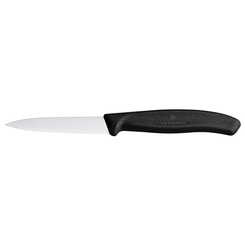CUCHILLO VERDURA SWISS CLASSIC COLOR NEGRO. HOJA 8 CM. VICTORINOX - 1