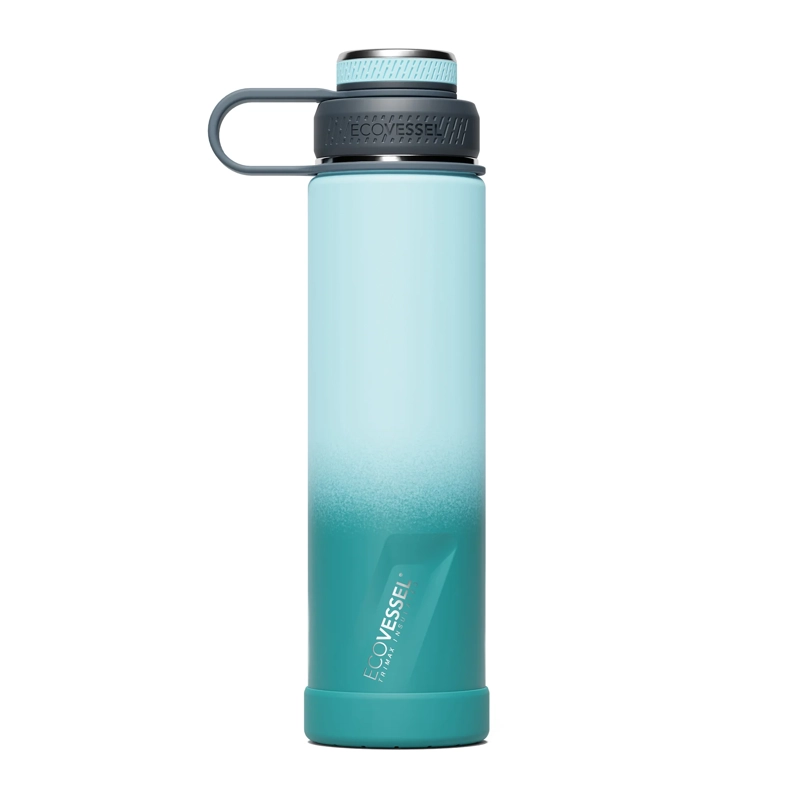 BOTELLA ECOVESSEL ACERO INOXIDABLE INOX BOULDER 709 ML CELESTE - 1