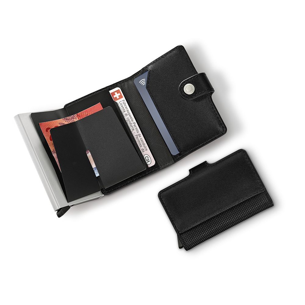 BILLETERA DE CUERO ALTIUS SECRID COLOR NEGRO VICTORINOX. - 2