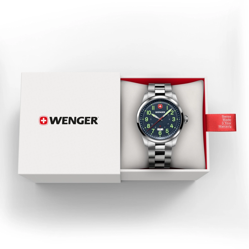 RELOJ WENGER HOMBRE TERRAGRAPH DIAL AZUL 43 MM CORREA ACERO - 3