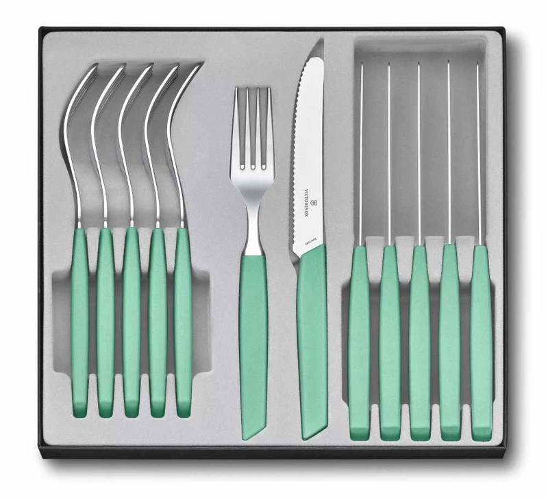 JUEGO DE MESA SWISS MODERN 12 PIEZAS VERDE VICTORINOX - 1