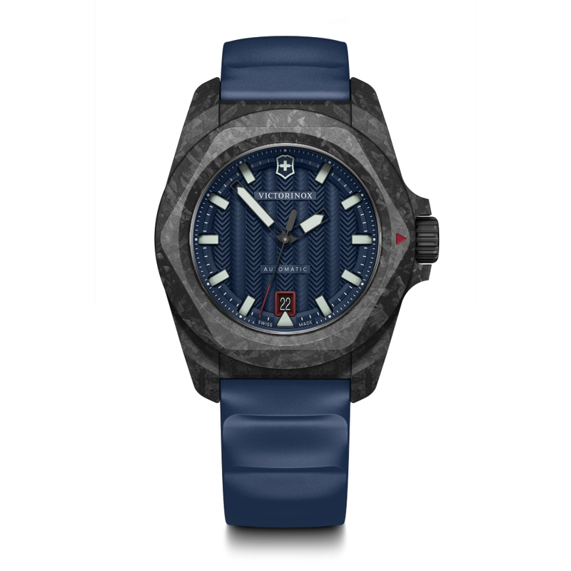 RELOJ DE PULSERA VICTORINOX I.N.O.X. CARBON AUTOMÁTICO CORREA CAUCHO AZUL - 1