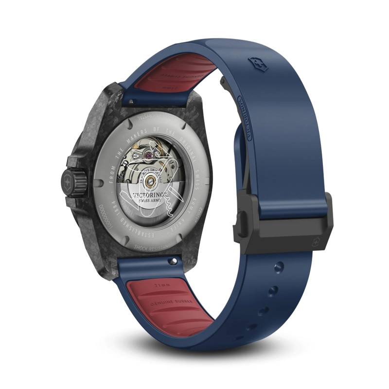 RELOJ DE PULSERA VICTORINOX I.N.O.X. CARBON AUTOMÁTICO CORREA CAUCHO AZUL - 2