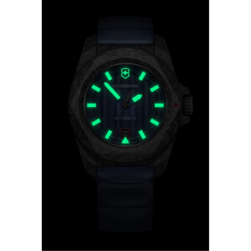RELOJ DE PULSERA VICTORINOX I.N.O.X. CARBON AUTOMÁTICO CORREA CAUCHO AZUL - 6