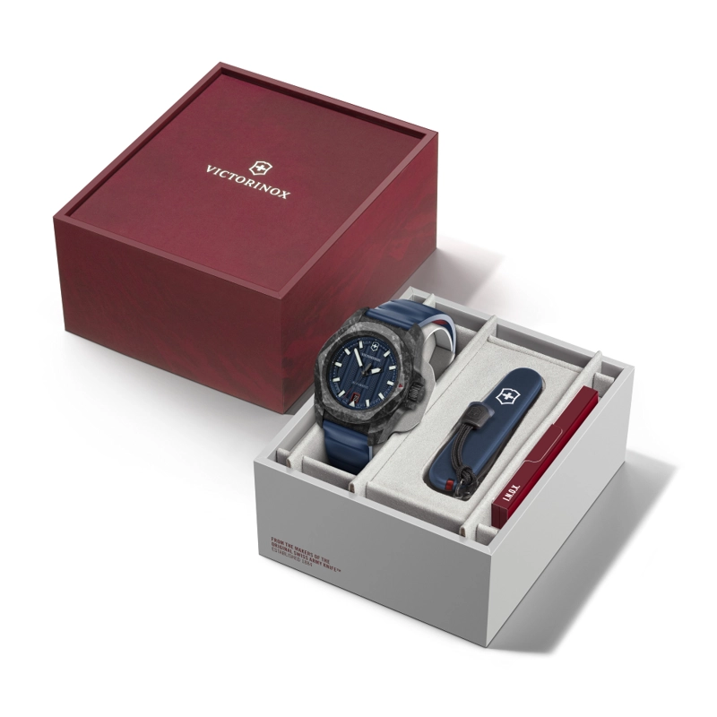 RELOJ DE PULSERA VICTORINOX I.N.O.X. CARBON AUTOMÁTICO CORREA CAUCHO AZUL - 7