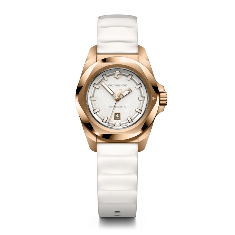 RELOJ DE PULSERA VICTORINOX I.N.O.X. QUARTZ CORREA DE CAUCHO BLANCO - 1